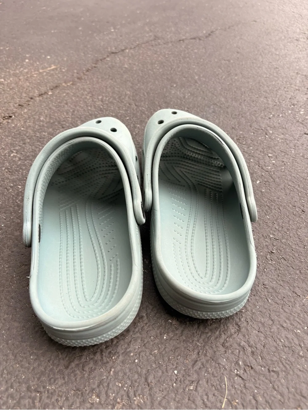 CROCS Kids Classic Clog in Seafoam Green with Charms